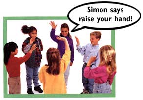 Children playing Simon Says