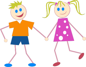 Image of two children holding hands