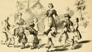 Children dancing in a circle